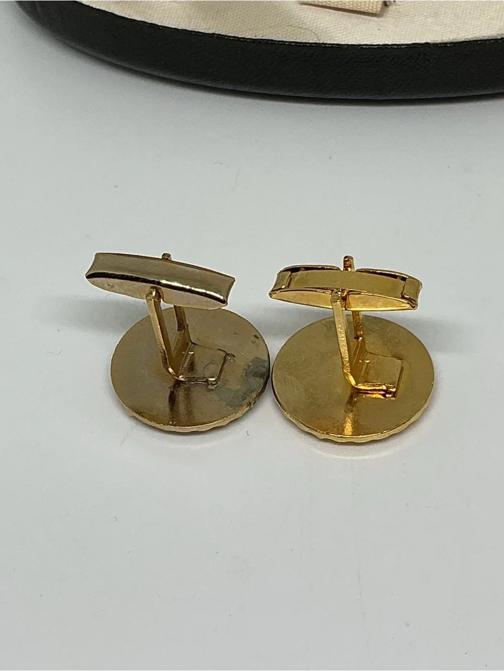 Vintage Crown Price Gold Tone Cufflink Set Presentation Box